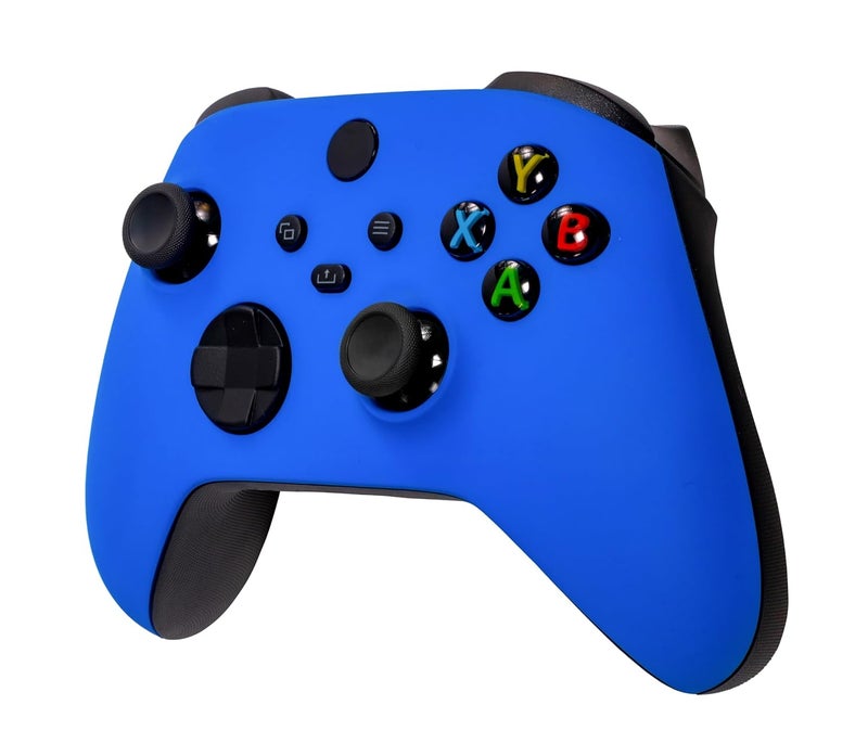 Crazy Controllerz Xbox One Series X S Custom Soft Touch Controller - Soft Touch Feel, Added Grip, Cool Blue Color - Compatible with Xbox One, Series X, Series S - Image 3